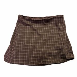 Plaid Brown Women's Skort